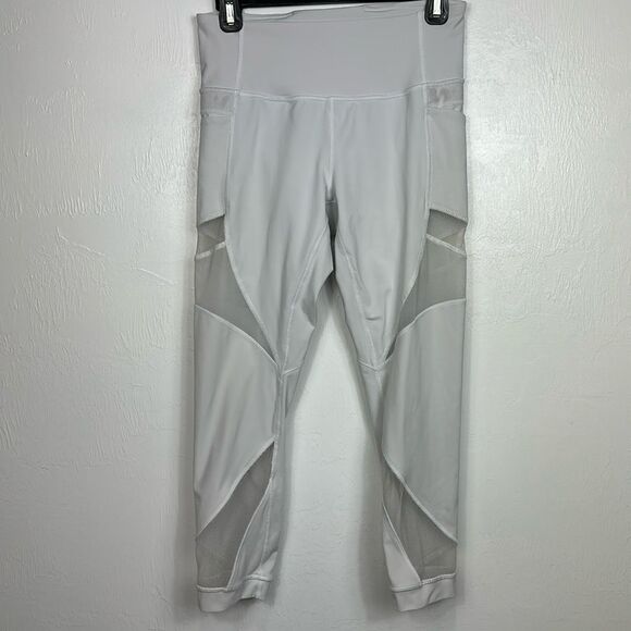 Lululemon Athletica Forget the Sweat Crop Leggings In White Size 6 - Picture 3 of 10
